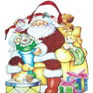 Diona J Rudolph Santa C Snowman Reindeer Christmas Xmas GIFT  BAG Tote Shopper